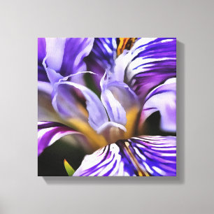 Impressão Em Tela Íris em Lilac Violeta e Arte Botânica Púrpura