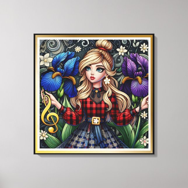 Impressão Em Tela Iris Entre Sinfonia do Ouro (Frente)