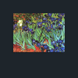 Impressão Em Tela Írises de Vincent van Gogh, Arte do Jardim de Vint<br><div class="desc">Irrises (1889), de Vincent van Gogh, é uma pintura floral de paisagens de apos impressionismo de arte, que inclui um jardim com íris roxos barbudos que crescem com papoilas laranja. Uma flor branca de íris solteiro está florescendo na borda. Sobre o artista: Vincent Willem van Gogh (1853-1890) foi um dos...</div>