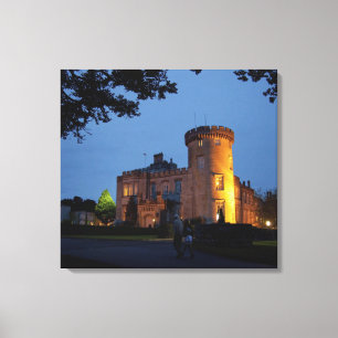 Impressão Em Tela Irlanda, o Castelo Dromoland iluminado ao crepúscu