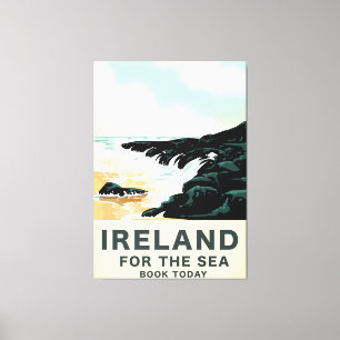 Impressão Em Tela Irlanda "Para o Mar" Cartaz de viagem náutica
