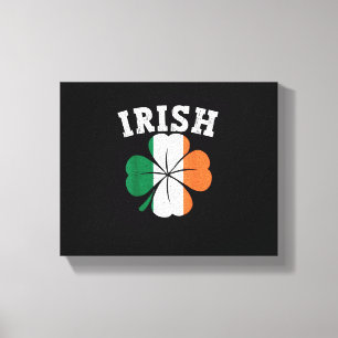 Impressão Em Tela Irlanda Shamrock Irlanda Rua de bandeira Patrick D