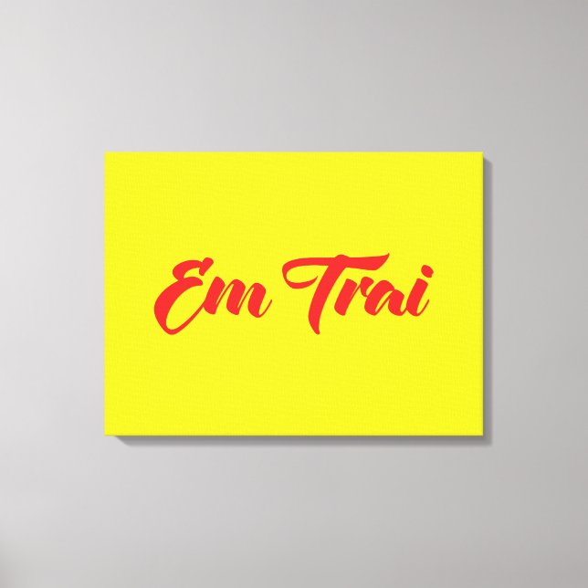 Impressão Em Tela Irmão Vietnamita (Jovem) - Em Trai ~ Tijng Viet (Frente)