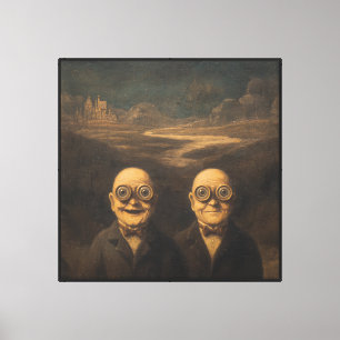Impressão Em Tela Irmãos Distantes Arte de Pintura a Óleo Vintage Su