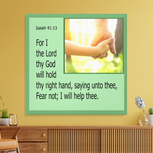 Impressão Em Tela Isaiah 41:13 (Insitu(Sala de estar))