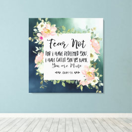 Impressão Em Tela Isaiah 43:1 Medo Não Por Eu Ter Resgatado Sua Bíbl