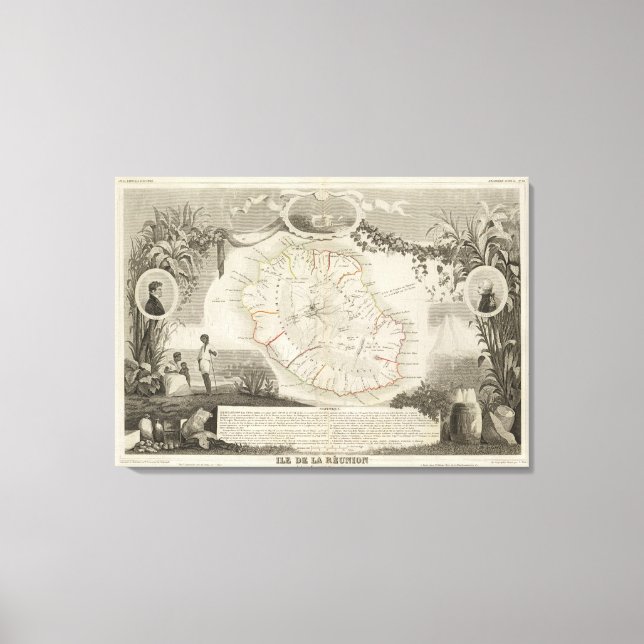Impressão Em Tela Isle De La Reunion (Frente)