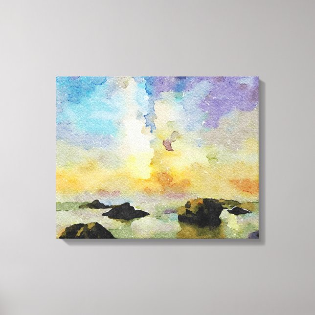 Impressão Em Tela *~ Itália AP12 Beach Spiaggia delle cannelle Itali (Frente)