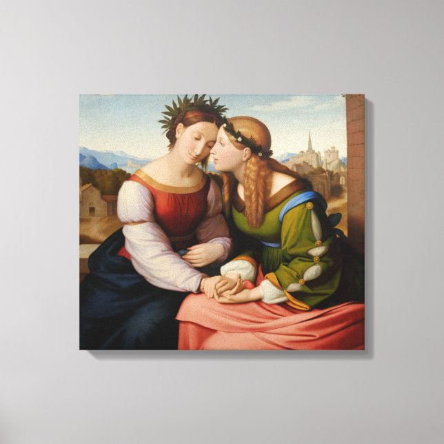 Impressão Em Tela Itália e Alemanha (Itália e Alemanha como Irmãs) (Frente)