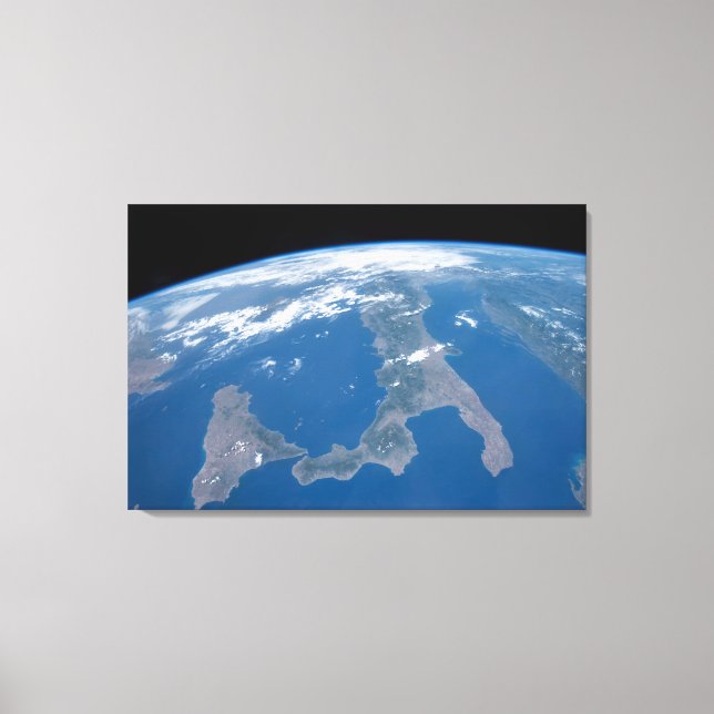 Impressão Em Tela Itália E Sua Ilha Sicília. (Frente)