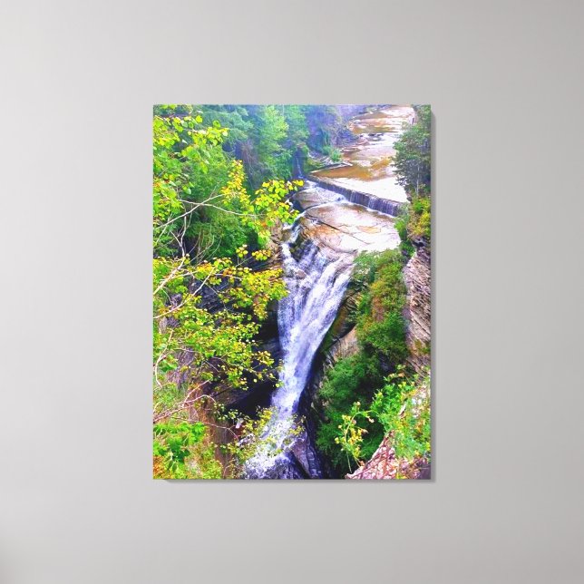 IMPRESSÃO EM TELA ITHACA NEW YORK CASCADILA GORGE (Frente)