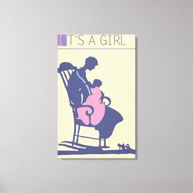 Impressão Em Tela <It's a Girl>por Steve Collier (Frente)