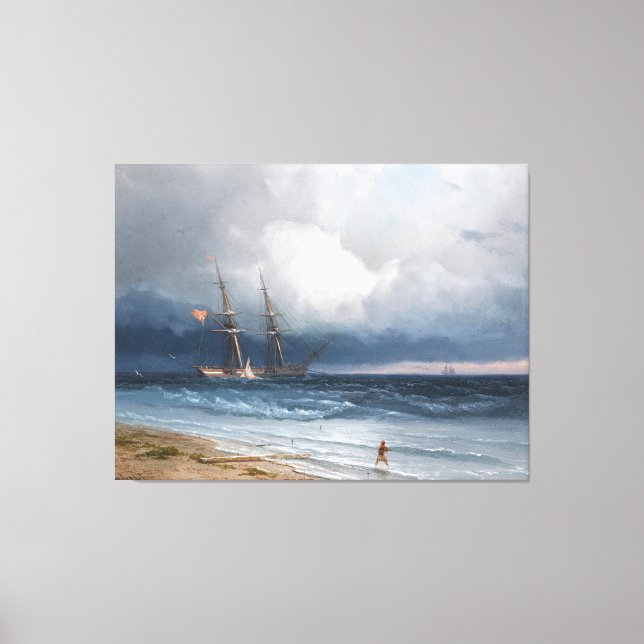 Impressão Em Tela Ivan Konstantinovich Aivazovsky - Ship by Sea (Frente)