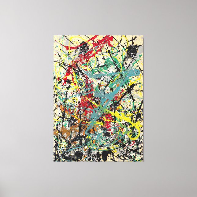 Impressão Em Tela J. P. - Número 16 - 1949 - Pintura de ação - (Frente)