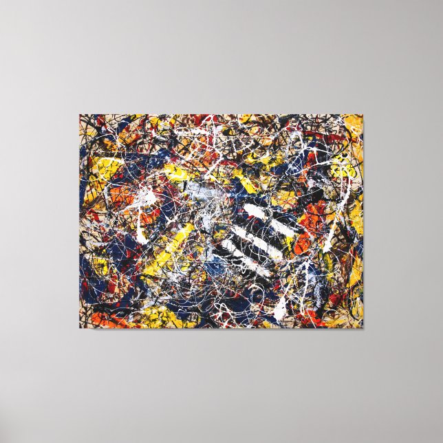 Impressão Em Tela J. P. - Número 17A - 1948 - Pintura de ação - (Frente)