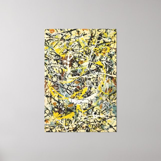 Impressão Em Tela J. P. - Número 19 - 1949 - Pintura de ação - (Frente)