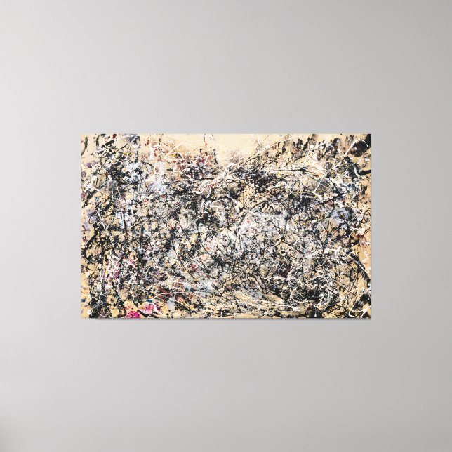 Impressão Em Tela J. P. - Número 1A - 1948 - Pintura de ação - (Frente)