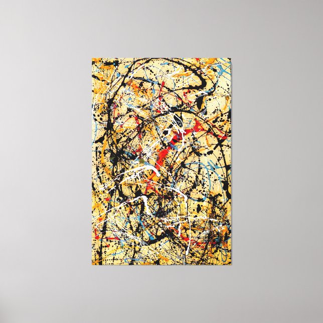 Impressão Em Tela J. P. - Número 20 - 1949 - Pintura de ação - (Frente)