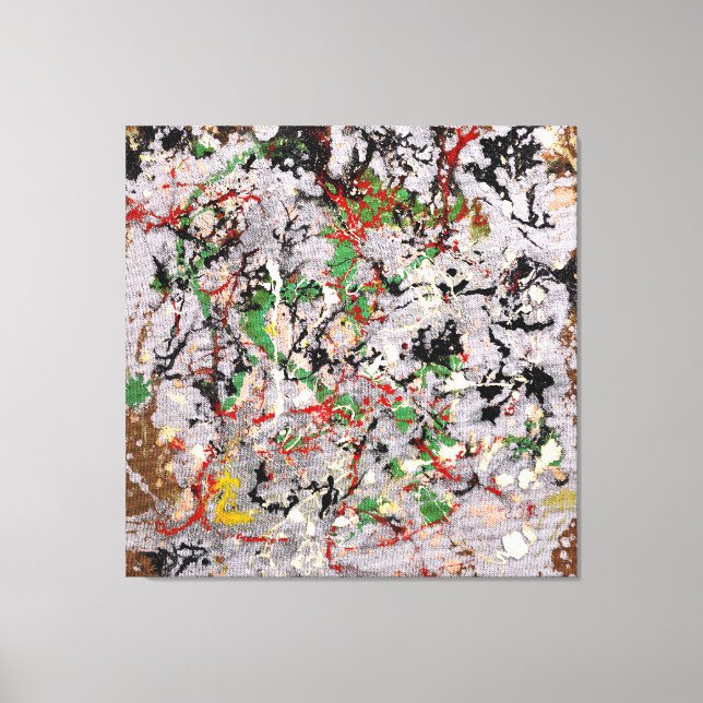 Impressão Em Tela J. P. - Número 21 - 1950 - Pintura de ação - (Frente)