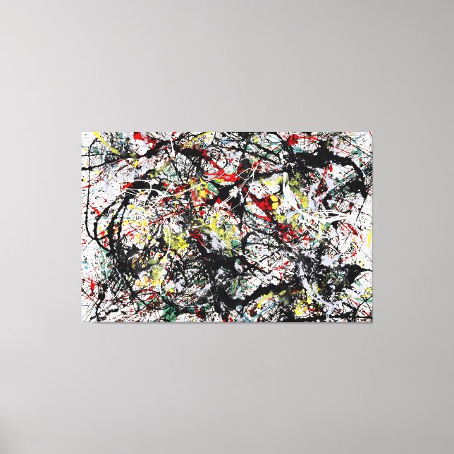 Impressão Em Tela J. P. - Número 34 - 1949 - Pintura de ação - (Frente)