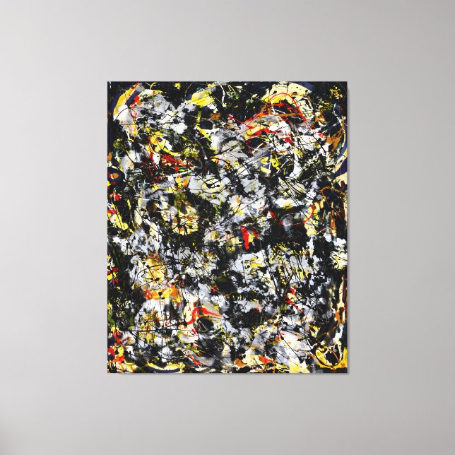 Impressão Em Tela J. P. - Número 4 - 1951 - Pintura de ação - (Frente)