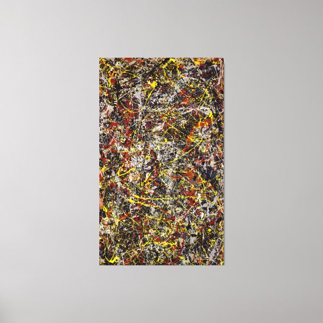 Impressão Em Tela J. P. - Número 5 - 1948 - Pintura de ação - (Frente)