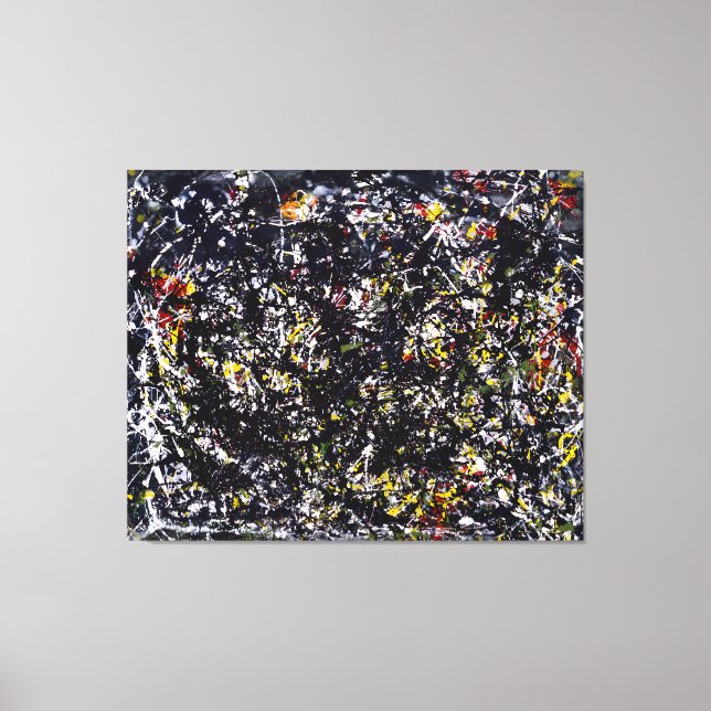 Impressão Em Tela J. P. - Número 6 - 1949 - Pintura de ação - (Frente)