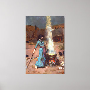 IMPRESSÃO EM TELA J. W. WATERHOUSE - O CÍRCULO MÁGICO - 1886 -