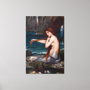Impressão Em Tela J. WATERHOUSE - UMA MERMAID - 1900 - Pré-Raphaelit