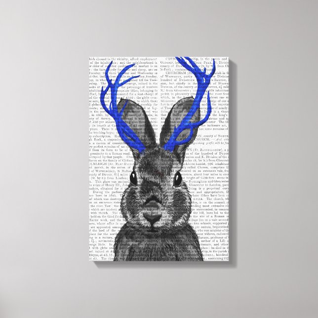 Impressão Em Tela Jackalope com os Blue Antlers (Frente)