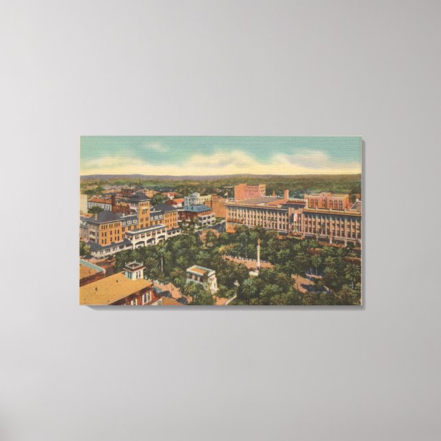 Impressão Em Tela Jacksonville, Flórida - Vista aérea de Hemming (Frente)