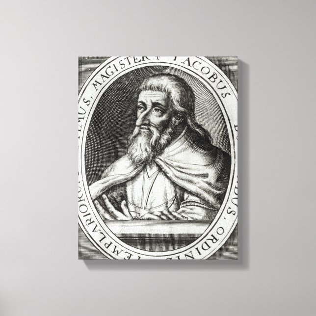 Impressão Em Tela Jacques de Molay Mestre dos Cavaleiros Templários (Frente)