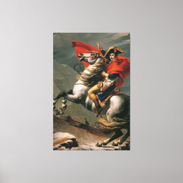 Impressão Em Tela Jacques-Louis David - Napoleão atravessando os Alp (Frente)