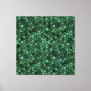 Impressão Em Tela Jade Verde Calçada Padrão Mosaico Terrazzo