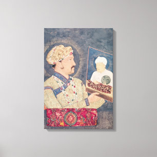 Impressão Em Tela Jahangir que guardara um retrato do imperador