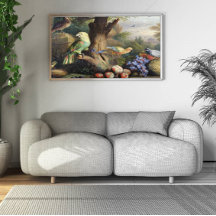 Jakob Bogdani Birds e Fruta em uma paisagem