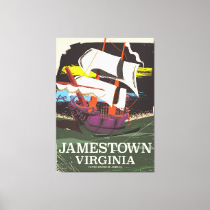 Impressão Em Tela Jamestown, Virgínia, poster das viagens vintage