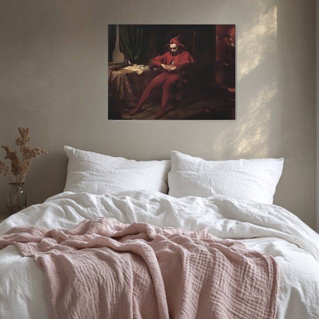 Impressão Em Tela Jan Matejko - Stanczyk durante uma bola, Harlequin (Criador carregado)