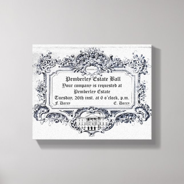 Impressão Em Tela Jane Austen: Bola Estate Pemberley (Frente)