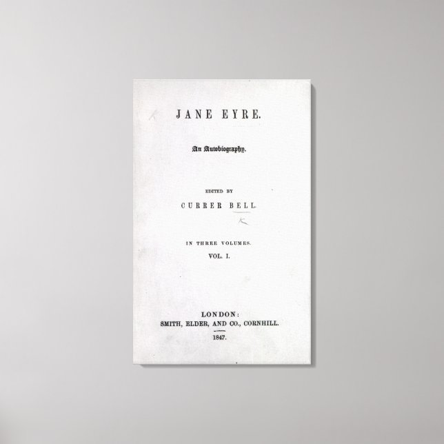 Impressão Em Tela Jane Eyre' (Frente)