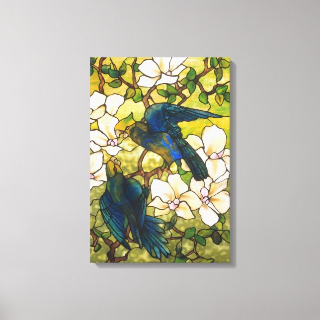 Impressão Em Tela Janela de vidro do Hibiscus e Partes (Frente)