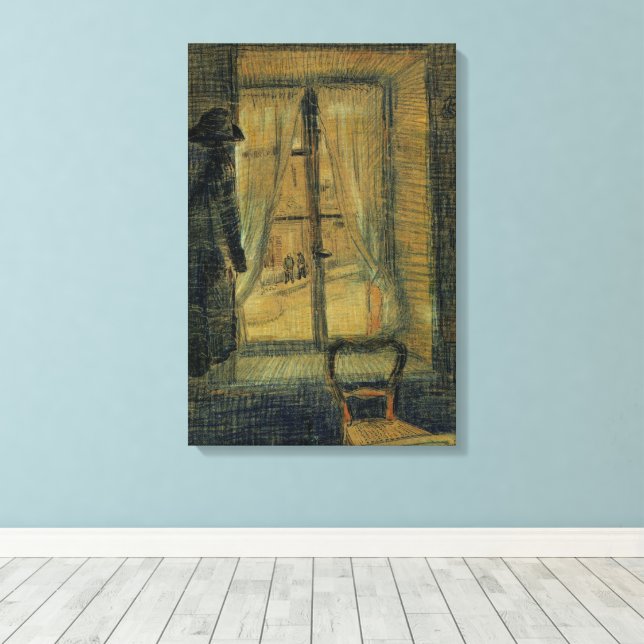 Impressão Em Tela Janela no Restaurante Bataille por Vincent van Gog (Insitu(piso de madeira))