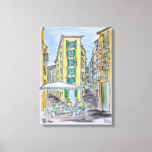 Impressão Em Tela Jantar ao ar livre no Old Nice Nice, França