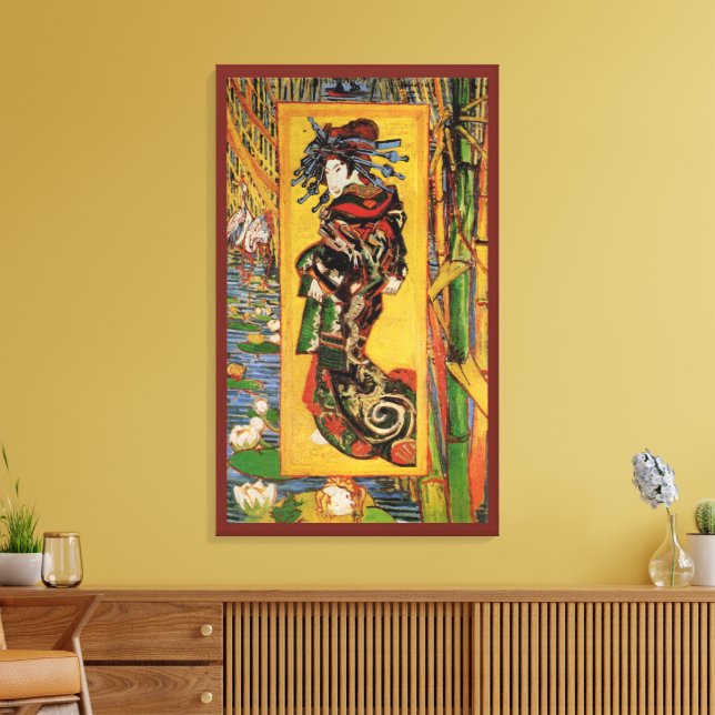 Impressão Em Tela Japonês Courtesan Oiran por Vincent van Gogh (Insitu(Sala de estar))