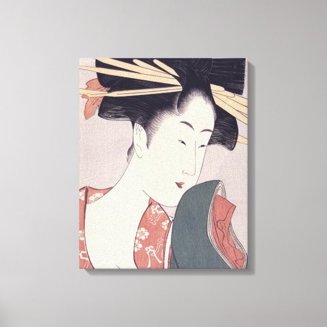 Impressão Em Tela Japonês Geisha (Frente)