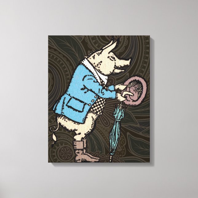 Impressão Em Tela Jaqueta de porcos Porquinhos Óptica Formal (Frente)