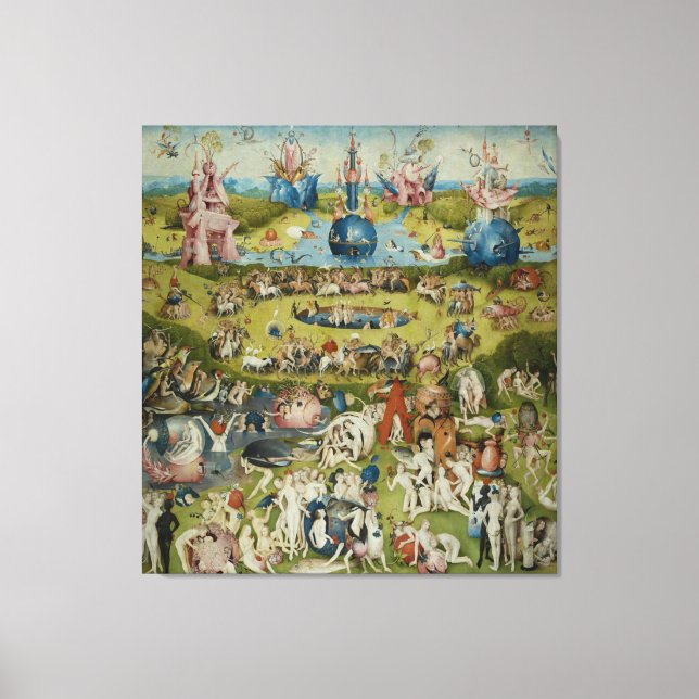 Impressão Em Tela Jardim das Delícias Terrenas, 1490-1500 (Frente)