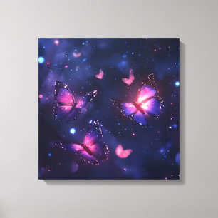 Impressão Em Tela Jardim de Borboletas Noturnas Celestiais