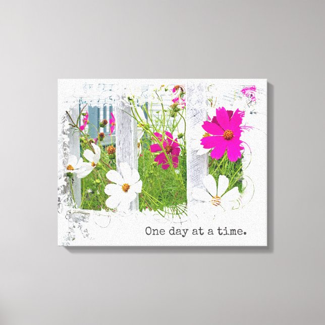 Impressão Em Tela Jardim de Cosmos de Música (Frente)