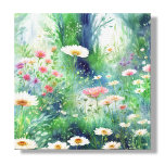Impressão Em Tela Jardim de Dreamflower encantado<br><div class="desc">Transforme seu espaço com a beleza encantadora desta vibrante tela floral. Este trabalho de arte capta uma cena da terra arborizada sonhadora, apresentando uma série de delicadas flores silvestres em tons de branco, rosa e vermelho. As flores florescem em meio a um pano de fundo verde macio, com a filtragem...</div>